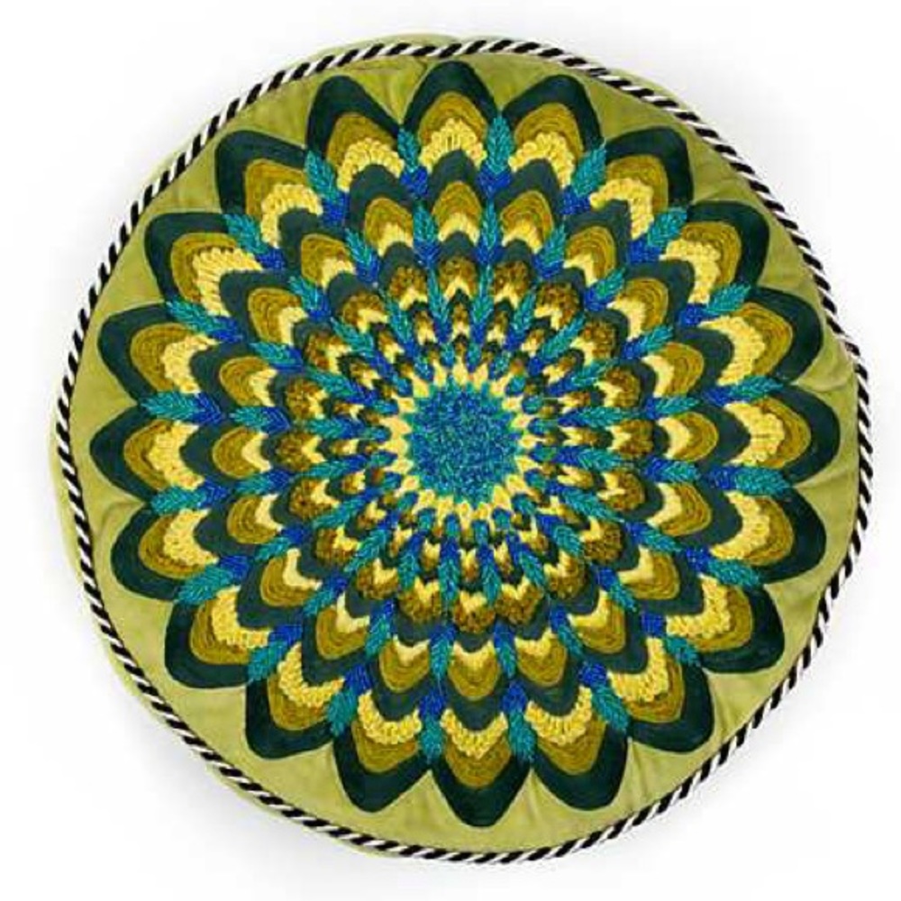 NWT Mackenzie Childs Proud Peacock Pillow